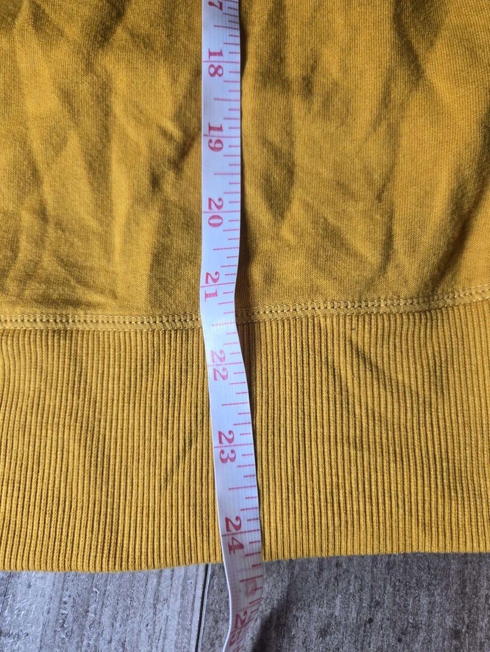 90 Degree by Reflex Mustard Yellow Women's Size Small Fleece Pullover Sweatshirt